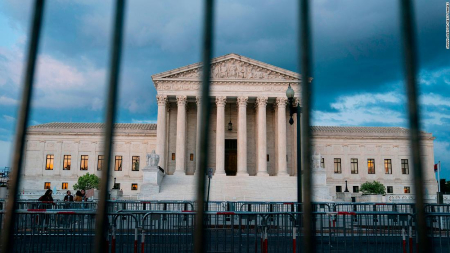 Image of The Supreme Court, under seige by protestoirs