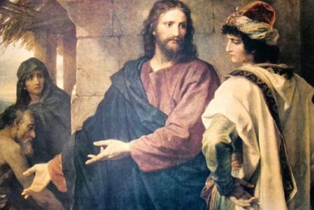 Image of Jesus told the rich man how to gain the Kingdom, but is the price too high for you and me?