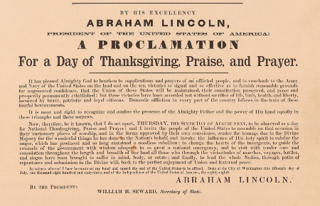 Image of From the beginning, Thanksgiving has been about giving thanks to God above. 