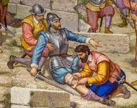 Image of Saint Ignatius of Loyola was a soldier before he founded the Society of Jesus (Jesuits). He approached the challenge of Catholic reformation and evangelization with a soldier's mindset. He knew that the true battleground was in the heart and mind, and best won though education. 
