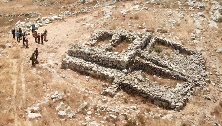 Image of The tablet was found on Mt. Ebal, and when scanned with X-rays, revealed an inscription that dates 200-year further than previous Hebrew writings.