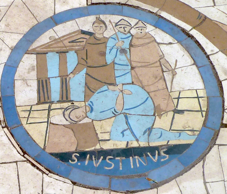 Image of Justin Martyr was put to death for his faith, and in so doing became a saintly inspiration for Christian witness. 