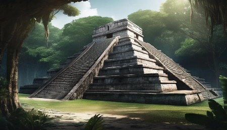 Image of An AI-Generated image of what the hidden Mayan City may have looked like. 