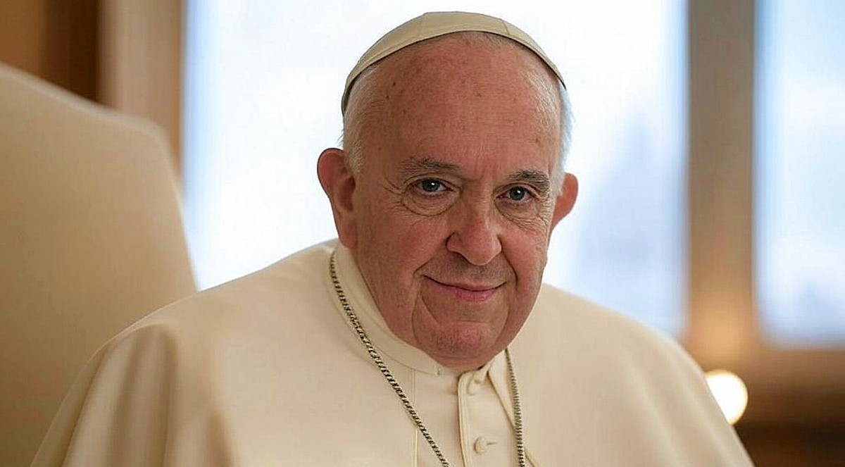 Image of An AI rendering of Pope Francis created on X's Grok.