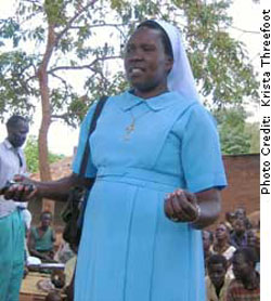 Image of At great personal risk, Sister Pauling Acayo has dedicated her life to working for peace. (CRS photo)


