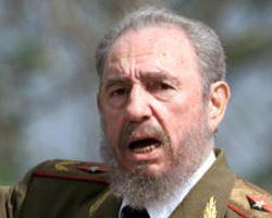 Image of A long run: Fidel Castro (r.) met with Soviet Prime Minister Nikita Krushchev in Moscow in 1964.Though intially claiming his revolution was motivated by christian principles, the Revolutionary embraced Marxist ideology and adopted an adversarial posture with the Catholic Church. 
