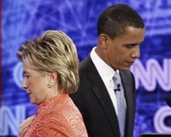 Image of Surrogate in Chief, former President Bill Clinton, has attacked the rhetoric of Senator Obama, fueling the ongoing battle between the two Democratic contenders.The 