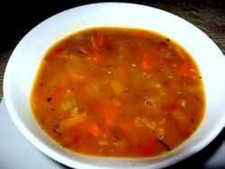 Image of LENTEN CUISINE - My Big Fat Greek Lentil Soup makes a wonderful dish for Fridays in Lent or any time of the year. 