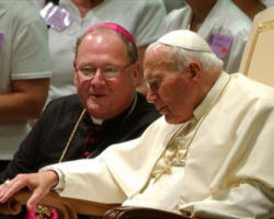 Image of Soon the room was filled with a large smile accompanied by the man who wore it. Archbishop Dolan greeted us as though we were old friends and shared his joy that we were able to come for a visit.