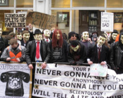 Image of Scientology Chairman of the Board, David Miscavige allegedly had his managers jump into a pool or a lake. He would also gather them for group confessions that turned into free-for-alls, with people hitting one another.He is shown here being saluted by Tom Cruise.