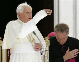 Image of This injury is an invitation to all of us to thank the Lord for the gift of the Church and for the security and stability which comes from the Chair of Peter. Most especially it is a time to thank the Lord for this Pope, Pope Benedict XVI.