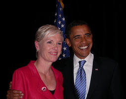 Image of Pictured: Cecile Richards, President of Planned Parenthood Federation, during the 2008 Presidential campaign.