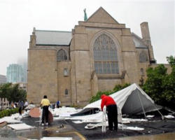 Image of The presiding bishop of the Evangelical Lutheran Church in America is elected to a six-year term by the Churchwide Assembly.In August 2001, the Churchwide Assembly of the Evangelical Lutheran Church in America (ELCA) elected Mark S. Hanson to serve as presiding bishop. 