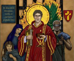 Image of The tradition records massive conversions to the Christian faith as a result of the holy life and death of one Deacon who understood the true heart of his vocation. He was poured out, like his Master, Jesus Christ the Servant, in redemptive love, on behalf of others. 