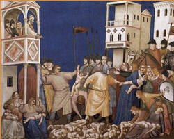 Image of Every child killed by voluntary abortion in our own age is a Holy Innocent. Every politician who supports this killing, implicitly or explicitly, carries on the evil act of Herod. 