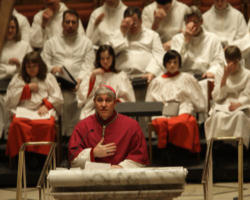 Image of Archbishop Jerome E. Listecki was installed as the 11th Bishop of that Diocese on January 4, 2010, the feast of the first American born Saint, Elizabeth Ann Seton.  In the packed Cathedral of St. John the Evangelist, in the company of four cardinals, dozens of Bishops and hundreds of his faithful, he gave an inspiring homily which revealed the depth of his faith, the quality of his theological training and the sincerity of his love for Christ and His Church.