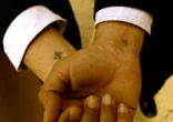 Image of Traditional Coptic tattoo wrist cross 
