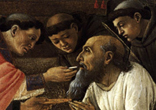 Image of St. Jerome receives the Eucharist: the sacrament of sacraments, and the source and summit of the Church.