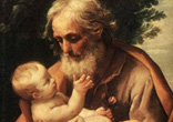 Image of St. Joseph gazes into the eyes of eternity come to rest in a human babe. There he ponders the greatness of his vocation. There too is unveiled the sanctity and dignity of every human person.