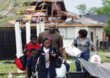 Image of One tornado threw semi trucks like toys.