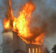 Image of Obama can try, but he cannot destroy God's church or the spirit of the faithful.