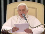 Image of Pope Benedict XVI addressing the general audience