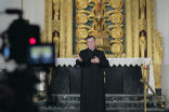 Image of Fr. Pontifex during a recent recording session for 
