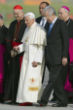 Image of In the past year, Benedict has walked with the help of a cane and had attendants close at hand. 