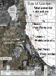 Image of A map showing the location of the mysterious mound. 