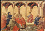 Image of Jesus in the Temple at Twelve, by Duccio