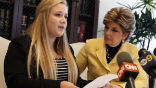Image of Monica Amestoy, 18, is being represented by Gloria Allred. The offense occurred last October and the perpetrator has pled guilty.
