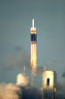 Image of A Delta IV Heavy launch from Vandenburg in 2011. 