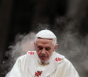 Image of Pope Benedict celebrates Mass during his tenure. He most recently sent a letter defending his work to protect children within the Church. 