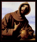 Image of The Crucified Christ is embraced by St. Francis with a self emptying love so passionate and consuming that he becomes the One whom he desires. Through grace he also experiences transformed human desires and cultivates the spiritualized senses of the hierarchic man. As his response to God unfolds, Francis ultimately offered Himself with and in Christ for the world. This is the fullness of the meaning of crucified and cruciform love. 

