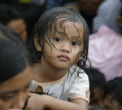 Image of Children suffer the most in disasters such as these and are wholly reliant on their parents-- who are themselves reliant on others for survival. 