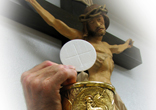 Image of During Eucharistic adoration, it is not only we who behold Christ, but it is also He who beholds us. 