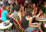 Image of Friends and colleagues enjoying conversation.