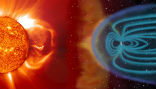 Image of A geomagnetic storm will trigger displays of aurora and could pose a danger to astronauts, satellites, airline communications, and some electrical systems on Earth. 