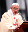 Image of Pope Francis is preaching to all Catholics around the world, asking them to be the ones to end world hunger. 