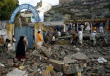 Image of A school bombed in Pakistan. Such attacks are common in that country. 