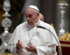 Image of Pope Francis is preaching to all Catholics around the world, asking them to be the ones to end world hunger. 