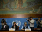 Image of UN officials during the presentation of the report, which was a major media affair. 