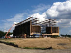 Image of An early photograph of Noah's Ark on the set of the film.