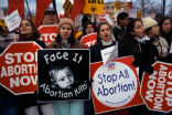 Image of Pro-life protesters in Texas rally in support of the new law. 