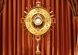 Image of Jesus waits for us in this sacrament of love.