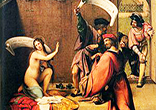 Image of 'Susanna and the Elders'  By: Lorenzo Lotto, 1517, Uffizi Gallery, Florence, Italy

