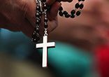 Image of Praying the rosary deepens our faith, and strengthens us agains evil.