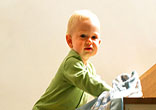 Image of Babies are draw to stairs like a magnet.
