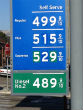 Image of Gas prices, particularly around airports where people fill up before returning rental cars, are exceptionally high. A full tank can exceed $100. 
