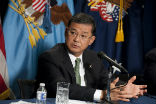 Image of Eric Shinseki takes questions in this file photo. 